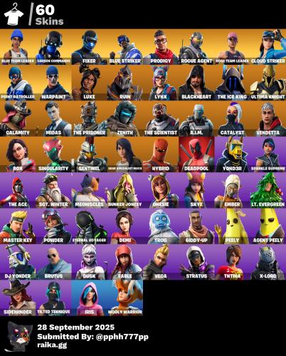 حساب طور الزومبي + حزم سوني + 60سكن