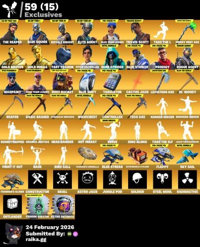 حساب 244سكن + ترافس سكوت + اكس المنتي + اكس كريتوس...