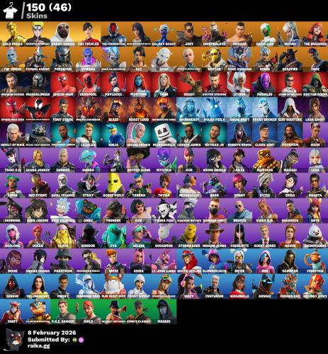 حساب 150سكن + مايدس + ناروتو + سكن الكلب العرق + 1...