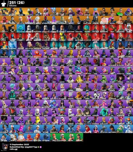 حساب 250+ سكن + سكن اورا البطوله + مليان سكنات عرق...