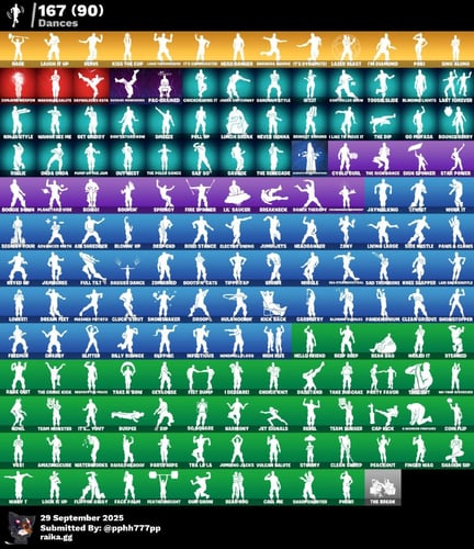 حساب 187سكن + نيو فيرسا+ اكس كريتوس + مليان رقصات...