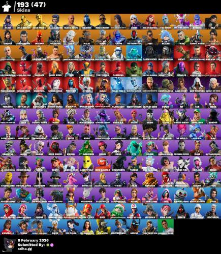 حساب 193سكن + سكن جيل + مايدس + بلاك ادم + مايدس +...