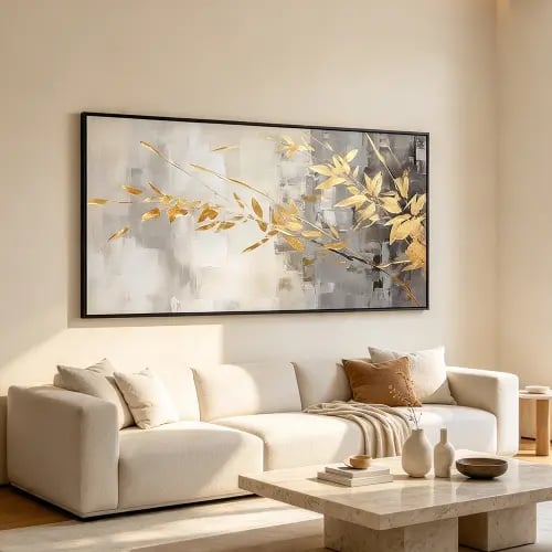 لوحة عرضية ورد تصميم عصري