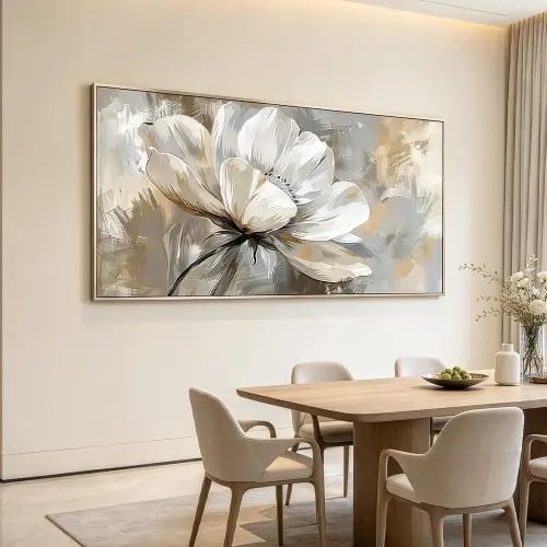 لوحة عرضية ورد تصميم عصري