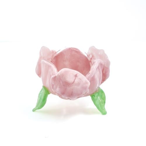 قاعدة شموع الورد - زهري