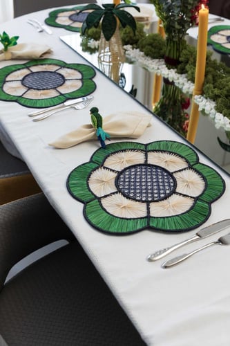 حلقة منديل ببغاء - أخضر