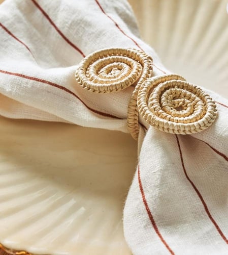 حلقة منديل حلزوني - بيج