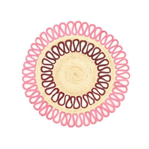 مفرش طاولة ماغنوليا عنابي