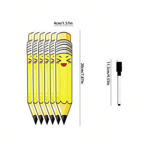 5 لوحات على شكل قلم ذو وجهين قابلة للكتابة والمسح...