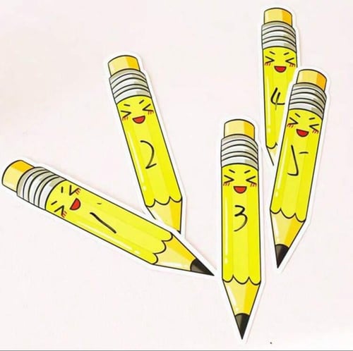 5 لوحات على شكل قلم ذو وجهين قابلة للكتابة والمسح...