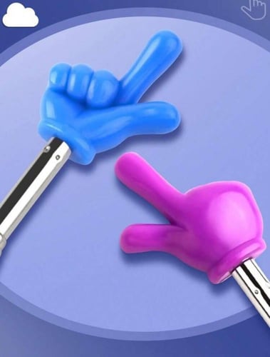 عصا على شكل أصبع مساعد تعليمي لون عشوائي قابل للتم...