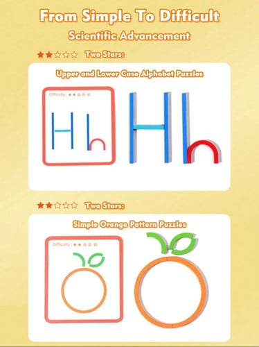 لعبة الحلقات الخشبية لألغاز التعليم و الابداع المب...