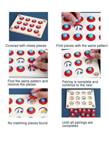 لعبة الذاكرة لمطابقة الصور المتنوعة تساعد على التف...