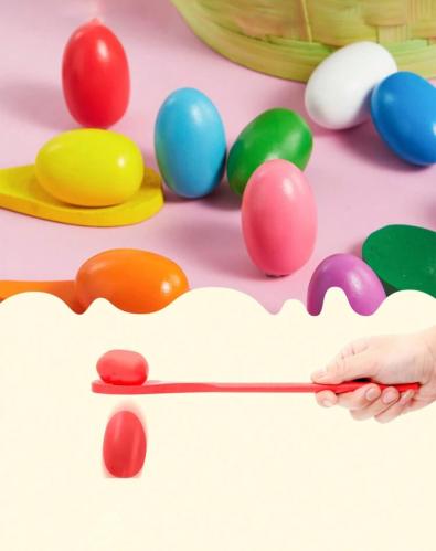 لعبة سباق وتوازن البيض مصنوع من الخشب القوي الآمن