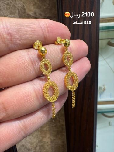 حلق عيار ٢١ وزن 3.05