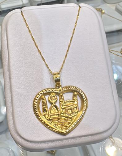 عقد شعبي شامل السلسال عيار ٢١