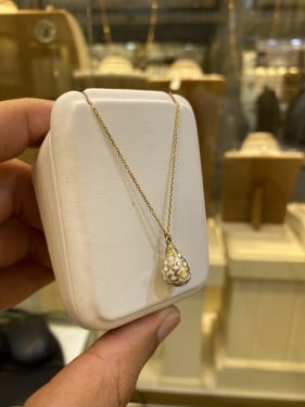 جلاده ايطاليه مزينه بالمينا عيار ١٨