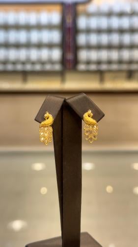 حلق غصن الزيتون عيار 21