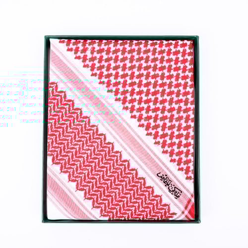 شماغ ملكي خاص أحمر فاتح