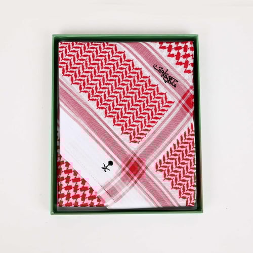 شماغ ملكي خاص أحمر فاتح