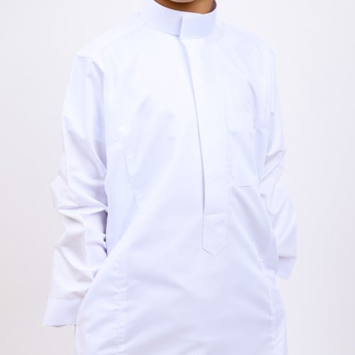 ثوب السفير اطفال (ابيض سحاب )