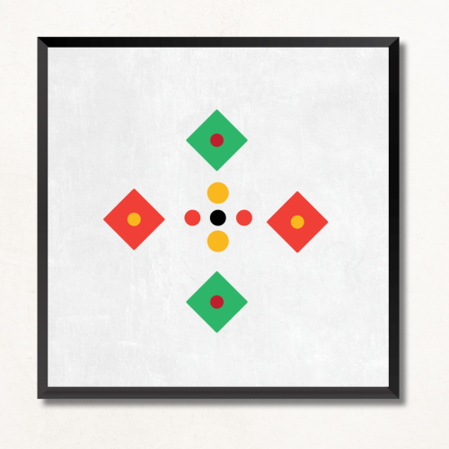 لوحة جدارية قط عسيري تجريدي - تصميم سريف