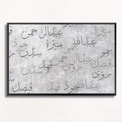 لوحة جدارية اسماء العائلة