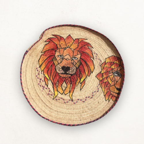 لوحة وجه انعمسد رسم على الخوص - رسم حسب الطلب