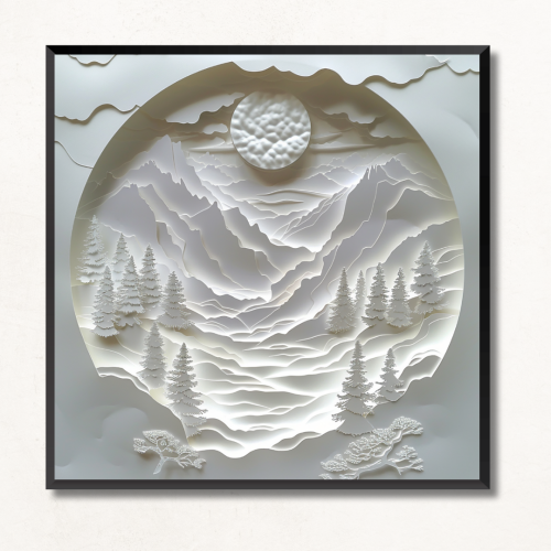 لوحة جدارية ثري دي مطبوعة 3D