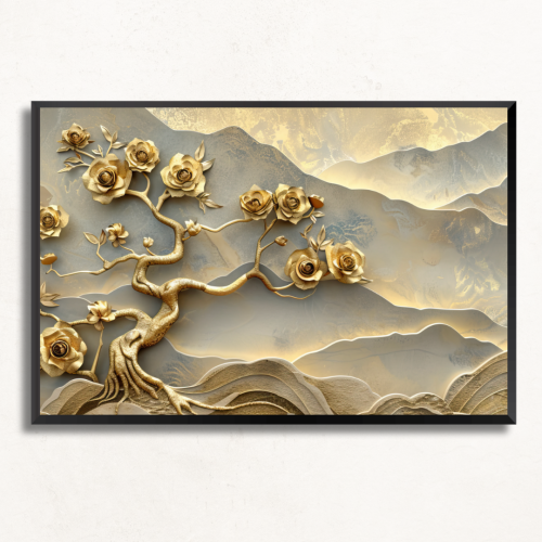 لوحة جدارية طبيعة واشجار 3D مطبوعة