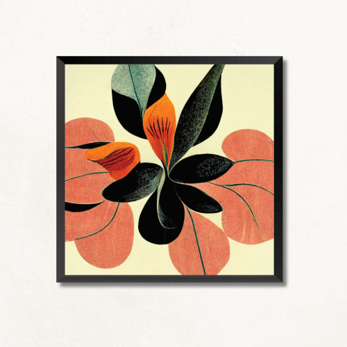 لوحة جدارية ورد