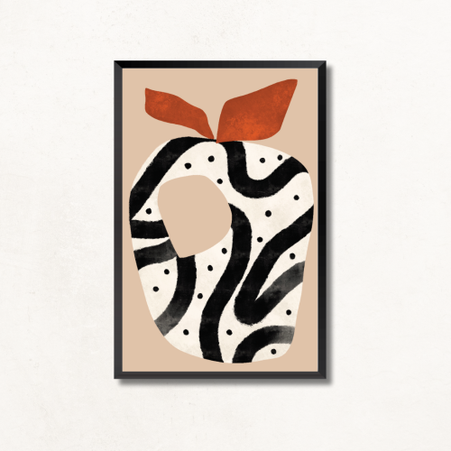 لوحة جدارية فراولة تجريدية