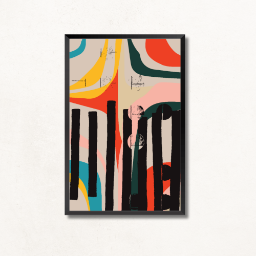 لوحة جدارية فن تشكيلي