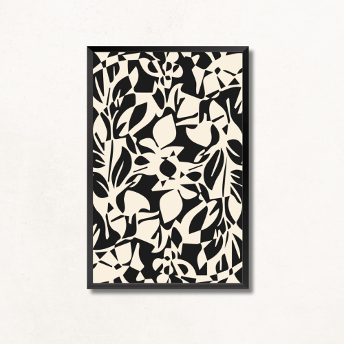 لوحة جدارية تجريدية ورق شجر