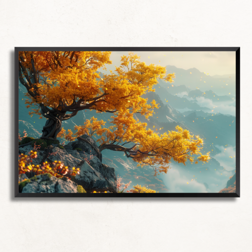 لوحة جدارية طبيعة واشجار الخريف