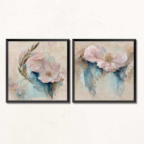 مجموعة لوحتين ورود