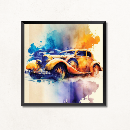 لوحة جدارية سيارة