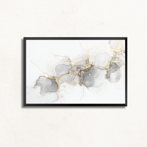 لوحة جدارية رخامية ذهبية