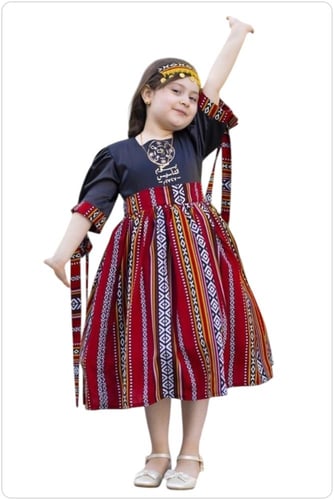 فستان يوم التأسيس سدو احمر