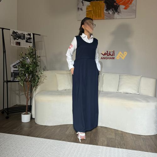 مريول مع البلوزه تطريز الكتف