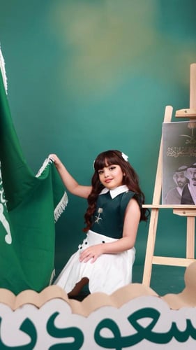 فستان بناتي لليوم الوطني