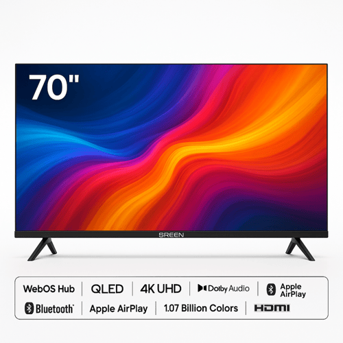 شاشة سرين 70 بوصة سمارت QLED UHD WEBOS