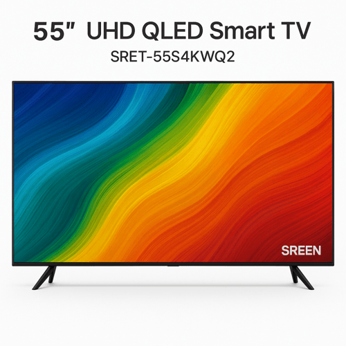 شاشة سرين سمارت 55 بوصة QLED UHD 4K android