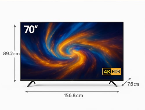 تلفزيون ٧٠ بوصة كيولد سمارت ويبوس DLED UHD 4K