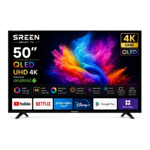 شاشة سرين 50 بوصة سمارت اندرويد QLED UHD 4K - SRET...