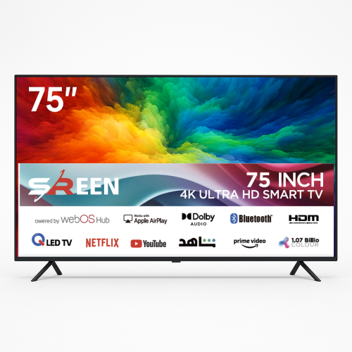 شاشة 75 بوصة سمارت سرين QLED UHD 4K SMART