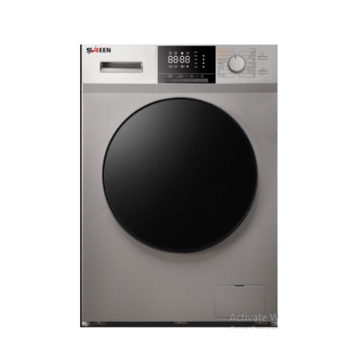 غسالة سرين تعبئة أمامية 12 كيلو تنشيف 100% - فضي