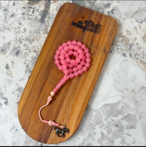 مسباح نسائي لون وردي كركوشة تفصال - خيل -