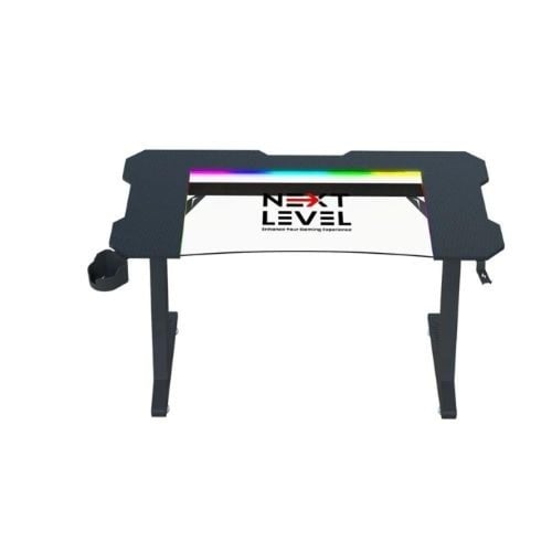 نيكست ليفل طاولة قيمنق خشب\زجاج مع اضاءة ار جي بي...