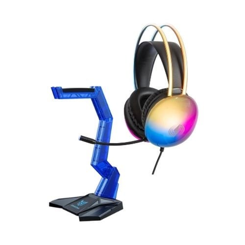 سماعة ألعاب بإضاءة ار جي بي + ستاند أوني كوما
